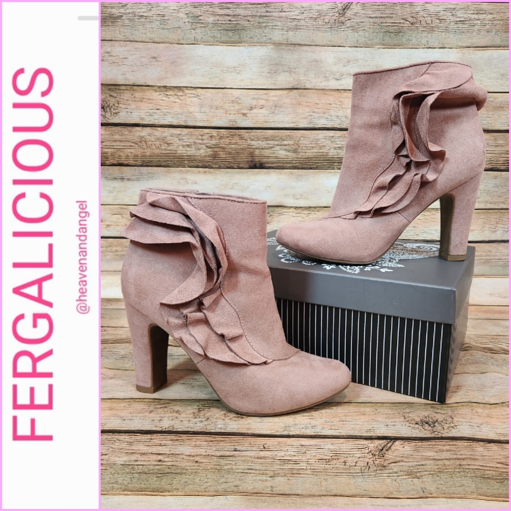 Fergalicious Campton Faux Suede Bootie - Mauve Pink
